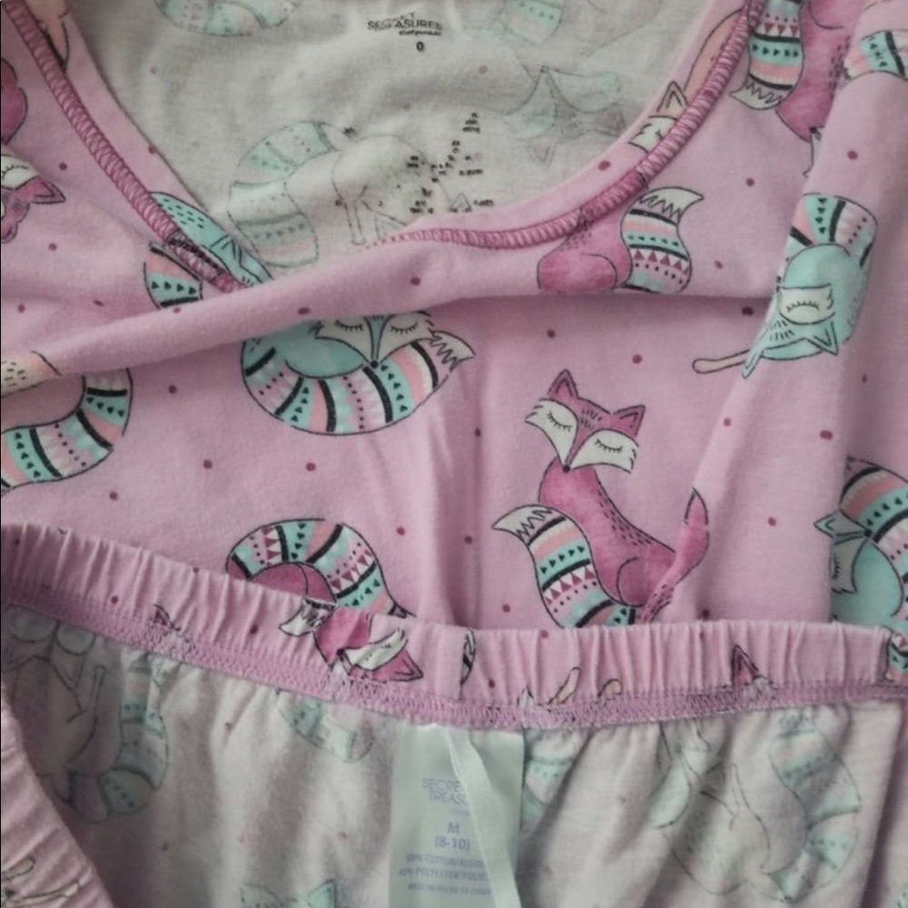 Secret Treasures pj set with adorable fox print. - Picture 2 of 2